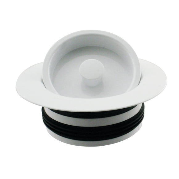 Flange Et Bouchon D'évier Pour Broyeur à Déchets – Set De 2 Pièces, Blanc, Compatible 3,5 Pouces