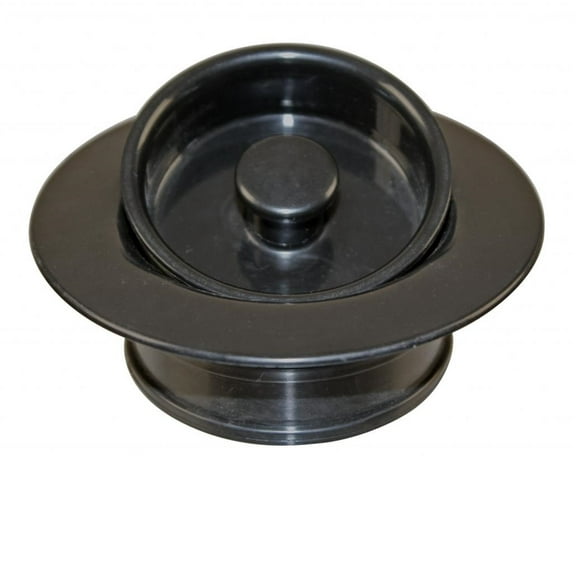 Westbrass Kitchen Sink Disposal Drain Flange Trim and Stopper Set, Powder Coat Black