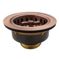 thumbnail image 1 of Westbrass 3-1/2" Wing Nut Twist Style Kitchen Drain Basket Strainer, Antique Copper, 1 of 13