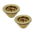 thumbnail image 1 of Westbrass 3-1/2" Wing Nut Twist Style Kitchen Drain Basket Strainer, Polished Brass (2-Pack), 1 of 15