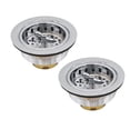 thumbnail image 1 of Westbrass 3-1/2" Wing Nut Twist Style Kitchen Drain Basket Strainer, Powder Coat White, 1 of 16