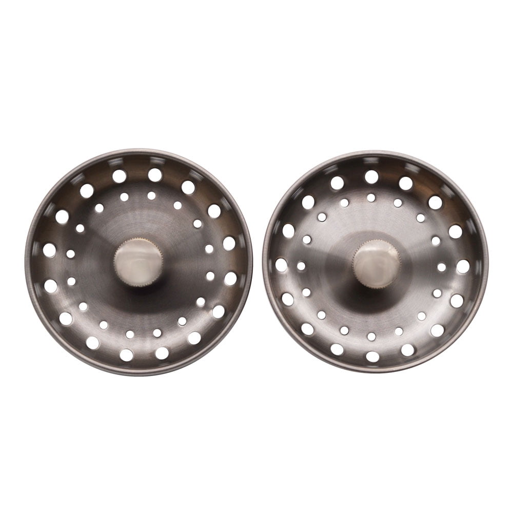 Satin Nickel Kitchen Sink Basket Strainer 2-Pack