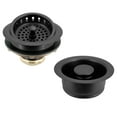 thumbnail image 1 of Westbrass Post Style Strainer with Waste Disposal Flange and Stopper, Matte Black, 1 of 15