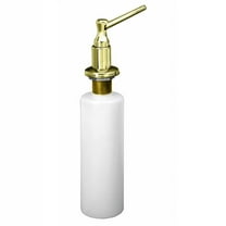 Westbrass Sink Mount Liquid Soap/Hand Sanitizer Dispenser with Refillable 12 oz Bottle, Polished Brass