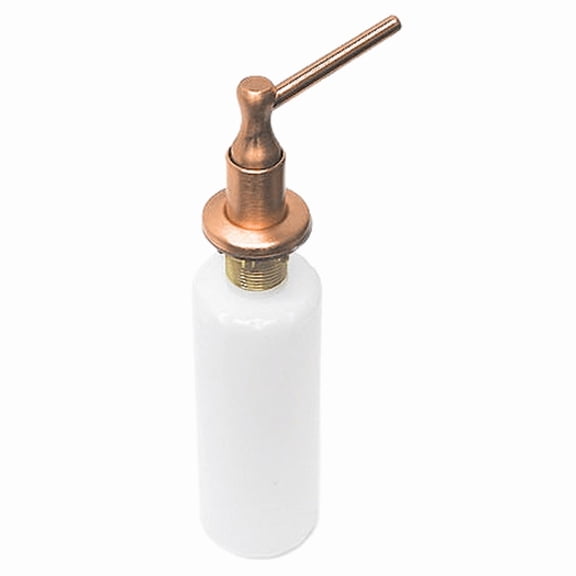 Westbrass Sink Mount Liquid Soap/Hand Sanitizer Dispenser with Refillable 12 oz Bottle, Antique Copper