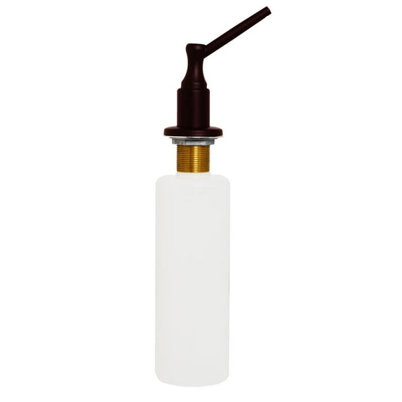 Westbrass Kitchen Sink Deck Mount Liquid Soap Dispenser with Refillable 12 oz Bottle, Oil Rubbed Bronze
