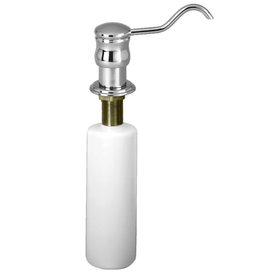 Westbrass D2172-26 Dynasty Kitchen Sink Deck Mounted Liquid Soap/Hand Sanitizer Dispenser with Refillable 12 oz Bottle, Polished Chrome