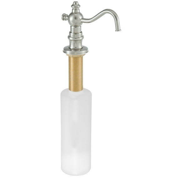 Westbrass Victorian Style Sink Deck Mount Liquid Soap Dispenser, Polished Chrome
