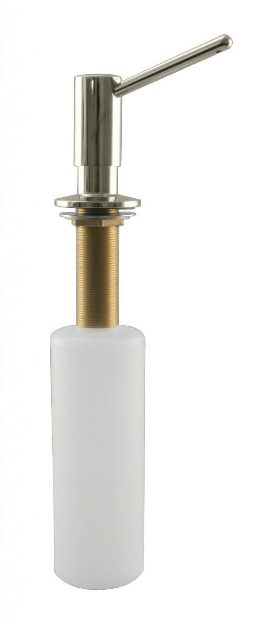 Polished Nickel Kitchen Sink Soap Dispenser with Refillable Bottle