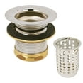 thumbnail image 1 of Westbrass Junior Bar and Laundry Sink Drain Assembly with Removable Strainer Basket, Polished Nickel, 1 of 4