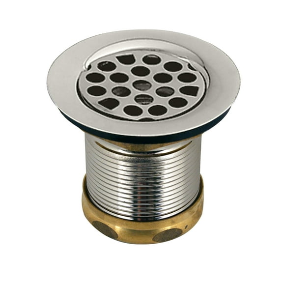 Westbrass Junior Bar and Laundry Sink Drain Assembly with Strainer Cover, Polished Nickel