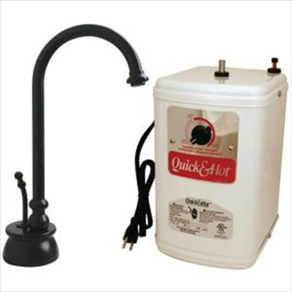 Westbrass 10" 1-Handle Hot Water Dispenser Faucet with Instant Hot Tank, Oil Rubbed Bronze