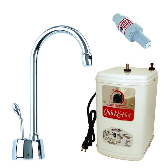Westbrass Velosah 9" 1-Handle Hot Water Dispenser with Heating Tank, Polished Chrome