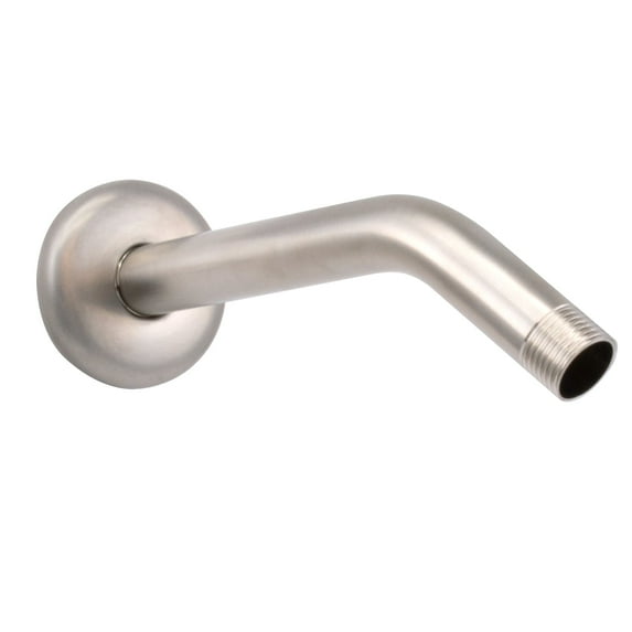 Westbrass D301-1-07 1/2" IPS x 8" Shower Arm with Flange, Satin Nickel