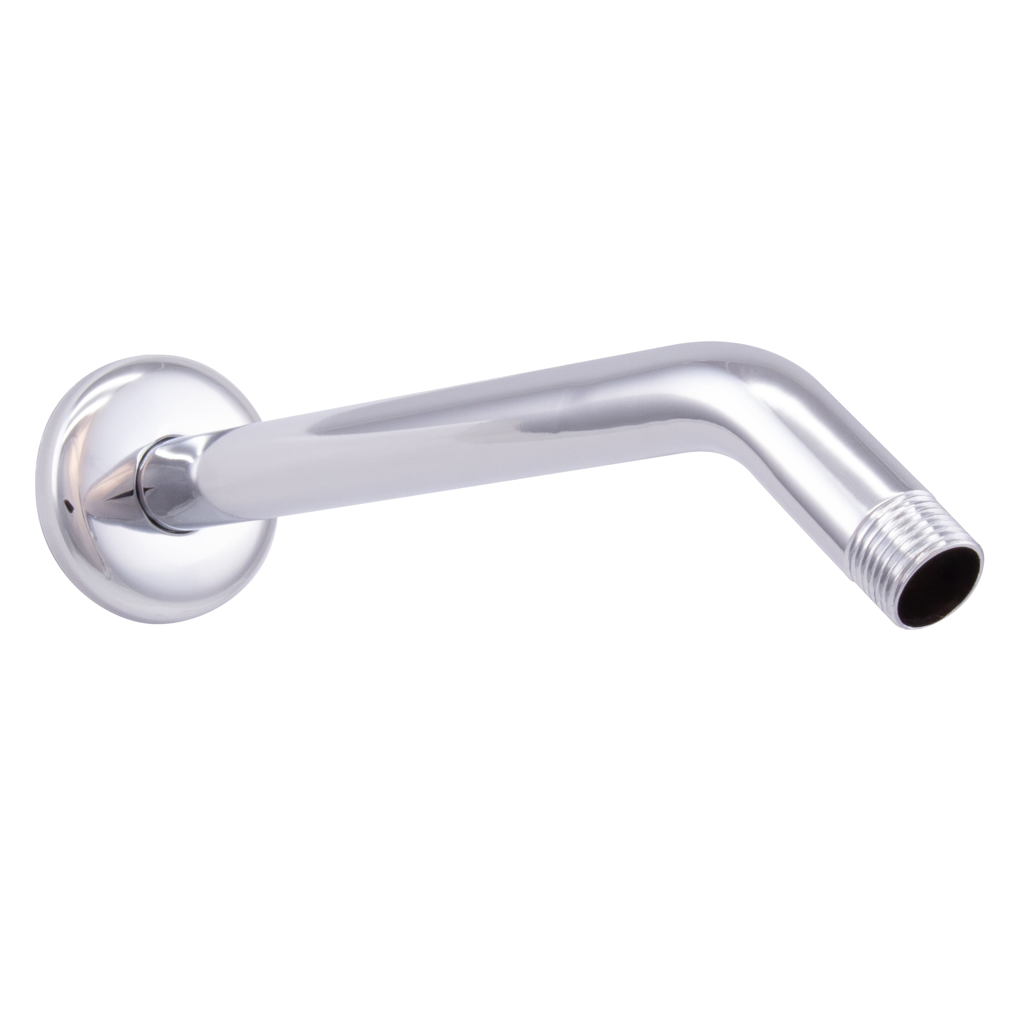 10" Polished Chrome Wall Mounted Shower Arm with Flange