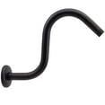 thumbnail image 1 of Westbrass 1/2" IPS x 8" S-Shaped Wall Mount Shower Arm with Flange, Matte Black, 1 of 8