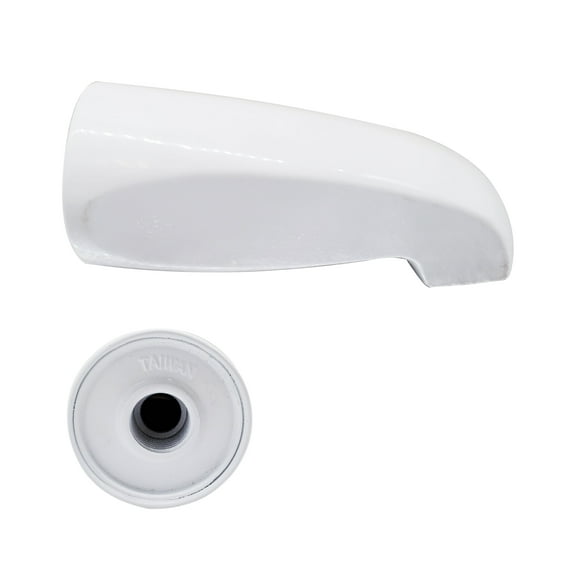 Westbrass D310-50 5-1/2" Reach Brass Wall Mount Tub Spout, Powder Coat White