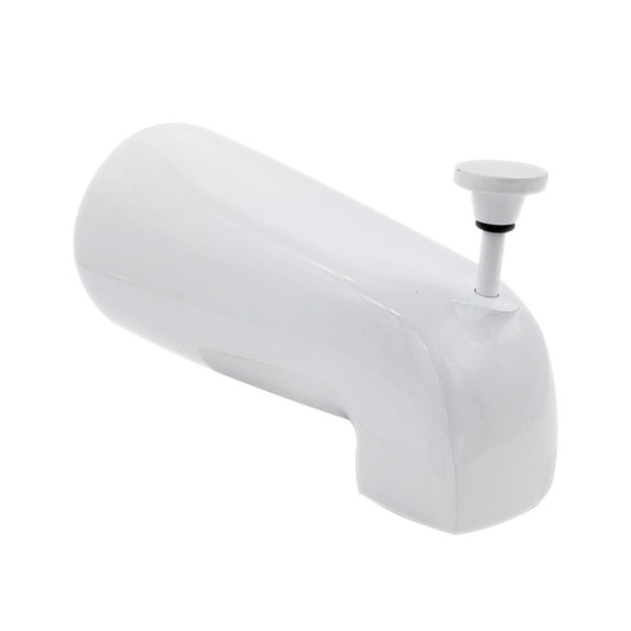 Westbrass D311-50 5-1/2" Reach Brass Tub Spout with Nose Diverter, Powder Coat White