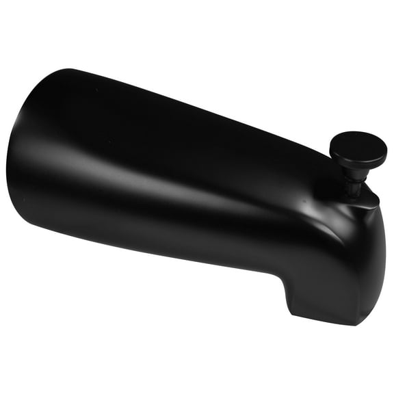Westbrass D311-62 5-1/2" Reach Brass Tub Spout with Nose Diverter, Matte Black