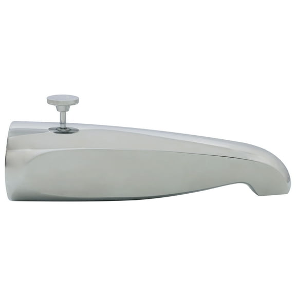 Westbrass D3111-26 8-1/2" Reach Brass Tub Spout with Rear Diverter, Polished Chrome