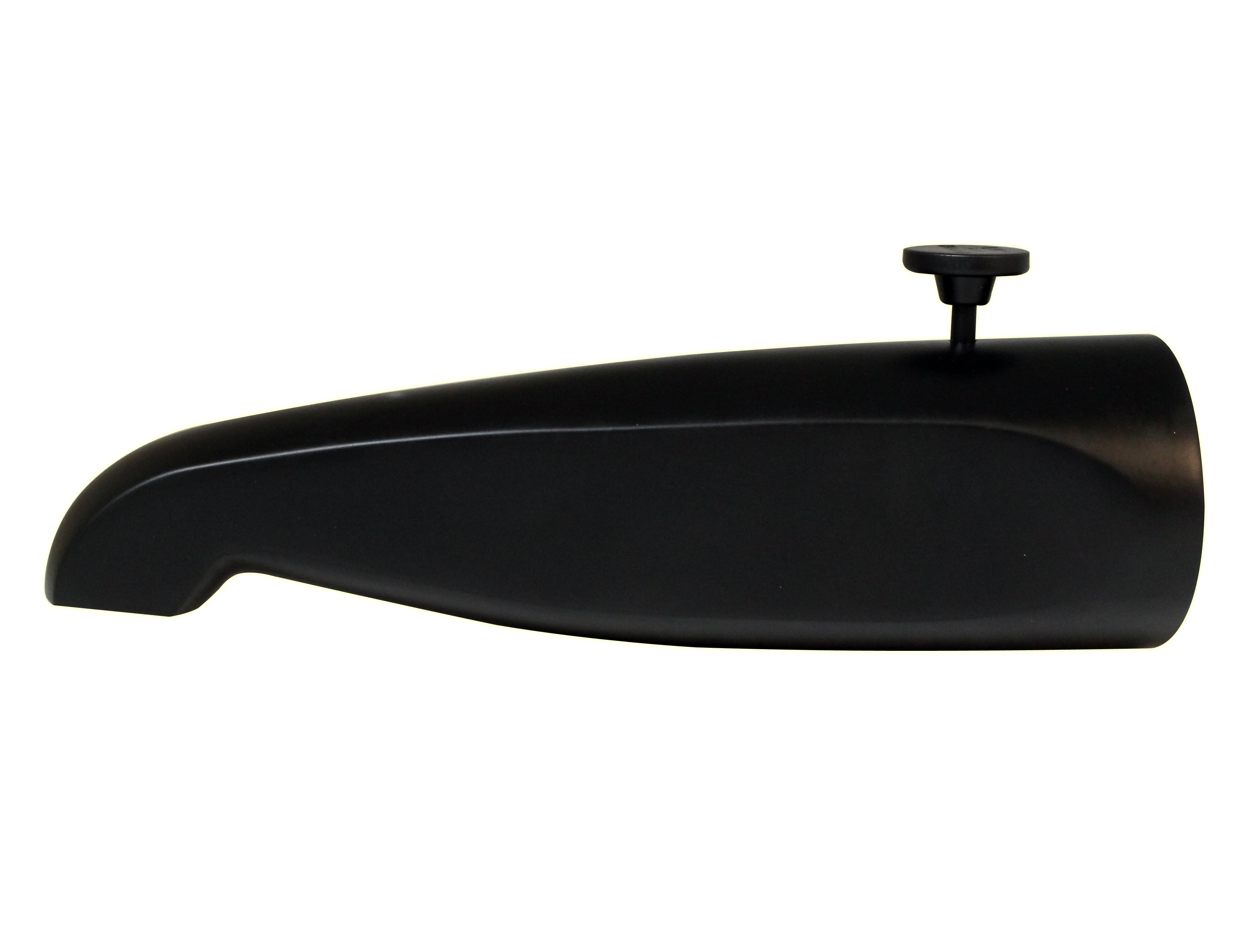 Westbrass D3111-62 8-1/2" Reach Brass Tub Spout with Rear Diverter, Matte Black