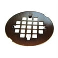 thumbnail image 1 of Westbrass D319-06 4-1/4" Brass Snap-In Shower Strainer Grid Drain Cover, Antique Brass, 1 of 7