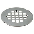 thumbnail image 1 of Westbrass D319-26 4-1/4" Brass Snap-In Shower Strainer Grid Drain Cover, Polished Chrome, 1 of 7