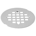 thumbnail image 1 of Westbrass D319-50 4-1/4" Brass Snap-In Shower Strainer Grid Drain Cover, Powder Coat White, 1 of 12