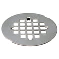 thumbnail image 1 of Westbrass D319-SS-CP 4-1/4" Stainless Steel Snap-In Shower Grid Drain Cover, Polished Chrome, 1 of 5