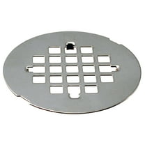 Westbrass D319-SS-CP 4-1/4" Stainless Steel Snap-In Shower Grid Drain Cover, Polished Chrome