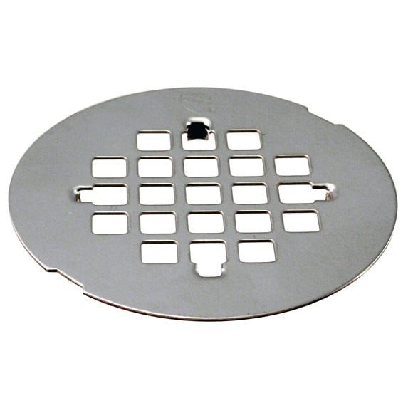 Westbrass D319-SS-CP 4-1/4" Stainless Steel Snap-In Shower Grid Drain Cover, Polished Chrome