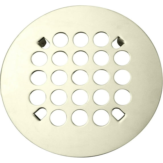Westbrass D3191-05 4-1/4" Brass Snap-In Shower Drain Cover, Polished Nickel