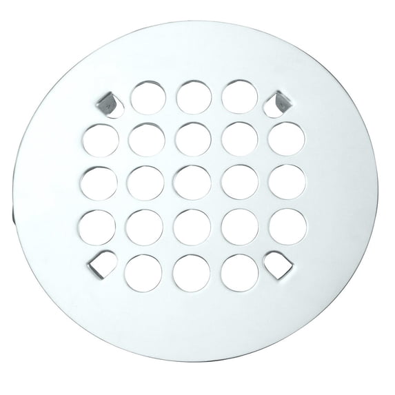 Westbrass D3191-50 4-1/4" Brass Snap-In Shower Drain Cover, Powder Coat White