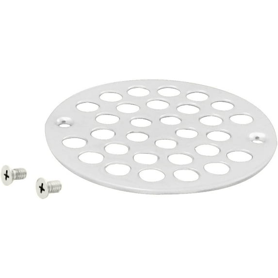 Westbrass D3192-100-50 4" Brass Shower Drain Cover, Powder Coat White (100-Pack)
