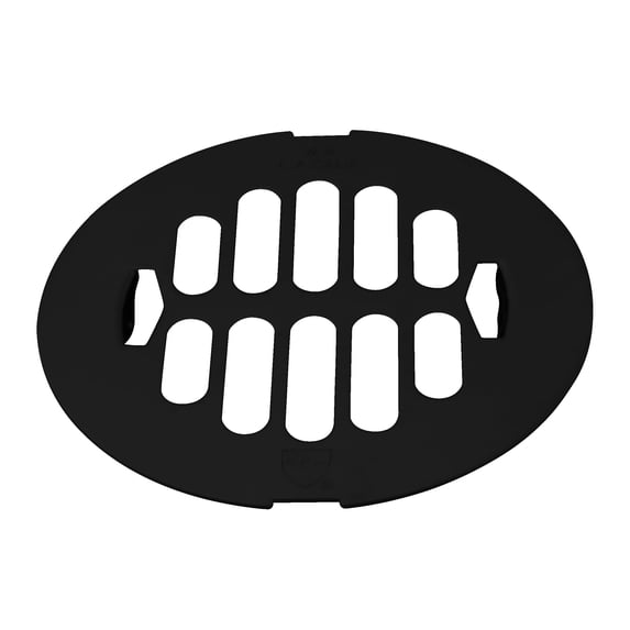 Westbrass D3198-62 4-1/4" OD Brass Snap-in Shower Drain Cover, Matte Black
