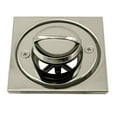 thumbnail image 1 of Westbrass D3201-03 3-9/16" Roman Bathtub Drain Trim with U-Shaped Flip Up Pull Handle and 4-1/4" Tile Square, Polished Brass, 1 of 4