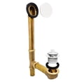 thumbnail image 1 of Westbrass 14" Brass Bath Waste & Overflow Assembly with Twist & Close Drain and Illusionary Cover, Powder Coat White, 1 of 17
