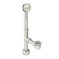 thumbnail image 1 of Westbrass 14" 17-Gauge Fully Finished Brass Bathtub Assembly with Trip Lever and Strainer Drain, Polished Nickel, 1 of 7