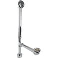 thumbnail image 1 of Westbrass D3241K-26 22-1/2" Brass Bathtub Assembly with Trip Lever and Strainer Drain, All Exposed, Polished Chrome, 1 of 7