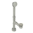 thumbnail image 1 of Westbrass 14" 17 ga. Fully Finished Brass Tip-Toe Drain Bathtub Assembly with No-Hole Overflow, Satin Nickel, 1 of 9