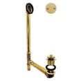 thumbnail image 1 of Westbrass 22-1/2" 20 ga. Bathtub Assembly with Pull & Close Drain and 2-Hole Overlfow, Polished Brass, 1 of 14