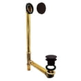 thumbnail image 1 of Westbrass 22-1/2" 17 Ga. Brass Tip-Toe Drain Bathtub Assembly with No-Hole Overflow, Oil Rubbed Bronze, 1 of 15