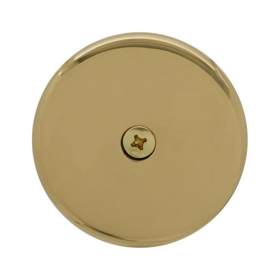 Westbrass D328-01 3-1/8" One-Hole Bathtub Overflow Cover, Polished Brass