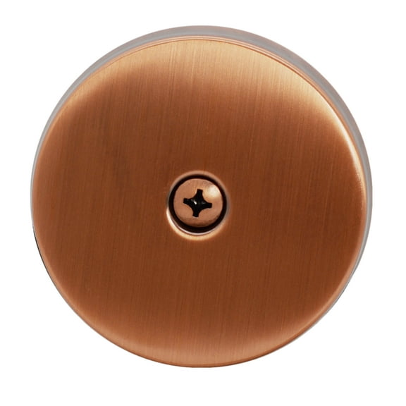 Westbrass D328-11 3-1/8" One-Hole Bathtub Overflow Cover, Antique Copper