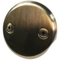thumbnail image 1 of Westbrass D329-06 3-1/8" Two-Hole Bathtub Overflow Elbow Cover,, Antique Brass, 1 of 5