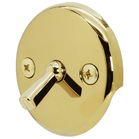 Westbrass D330-01 3-1/8" Trip Lever Overflow Faceplate and Screws, Polished Brass