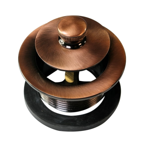 Westbrass D331-11 1-1/2" NPSM Twist & Close Bathtub Drain Trim, Antique Copper