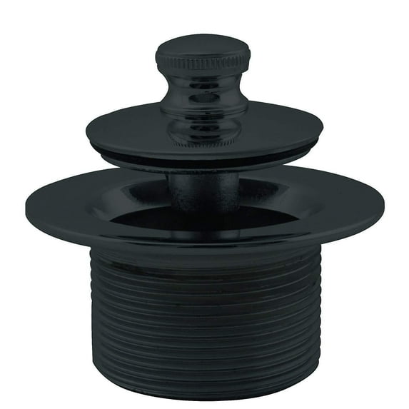 Westbrass D331-62 1-1/2" NPSM Twist & Close Bathtub Drain Trim, Matte Black