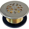 thumbnail image 1 of Westbrass COARSE THREAD 1-1/2” Round Bathtub Strainer Drain Cover, Polished Nickel, 1 of 5