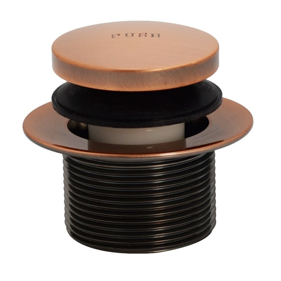 Westbrass 1-1/2" NPSM Coarse Thread Tip-Toe Bathtub Drain Trim, Antique Copper
